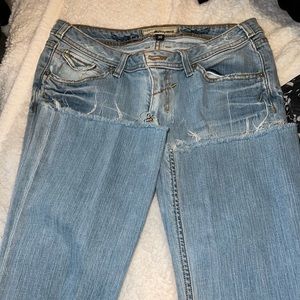 Vintage Gold Thread Boot Cut Denim Jeans